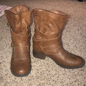 Brown ankle booties